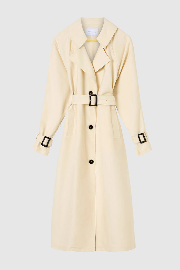 Friend Of Audrey - Browne Oversized Trench Coat - Bone