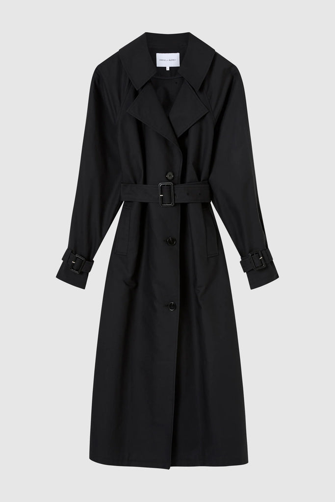 Friend Of Audrey - Browne Oversized Trench Coat - Black