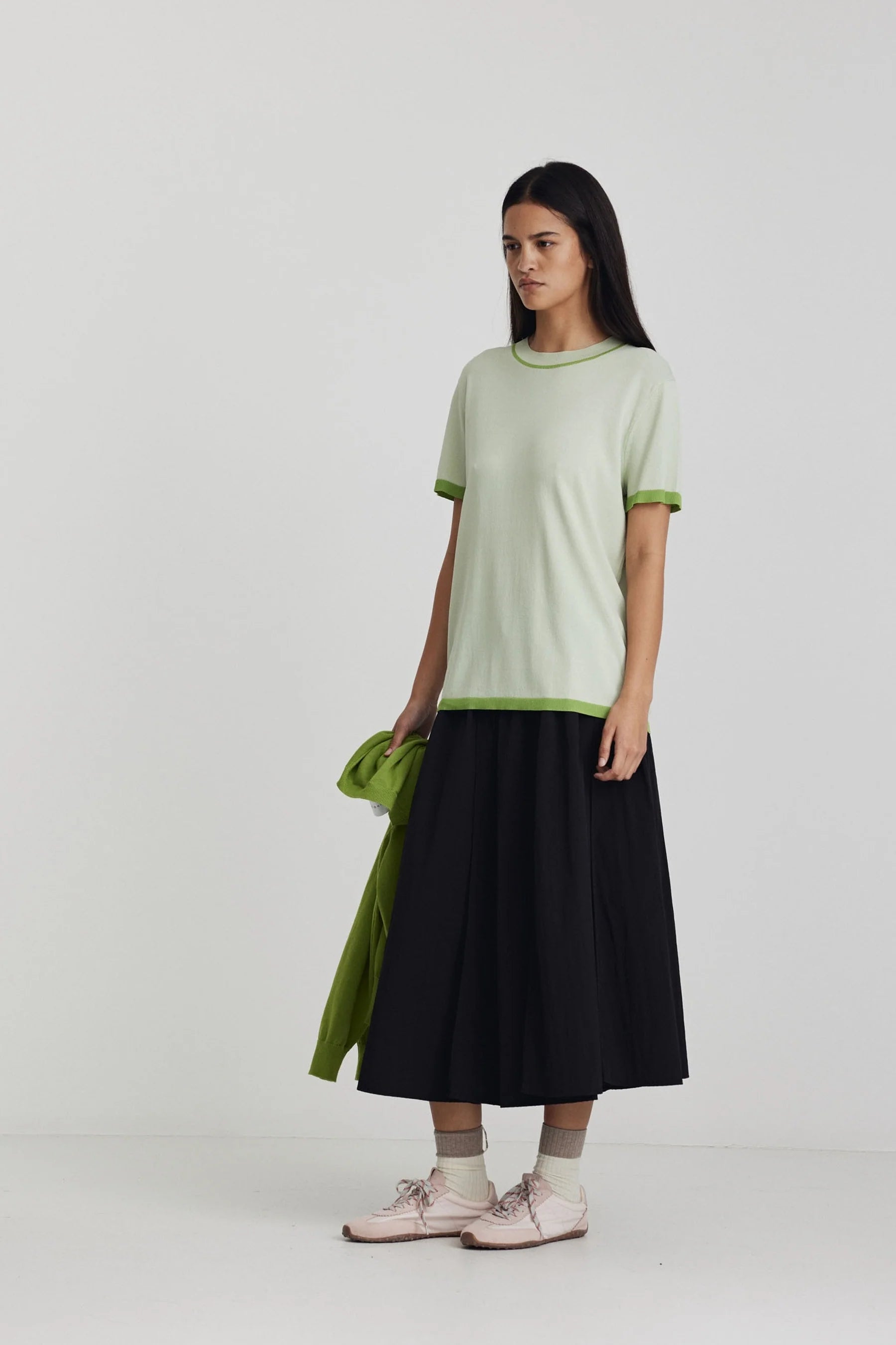 Ricochet - Florent Knit Tee - Mint + Apple