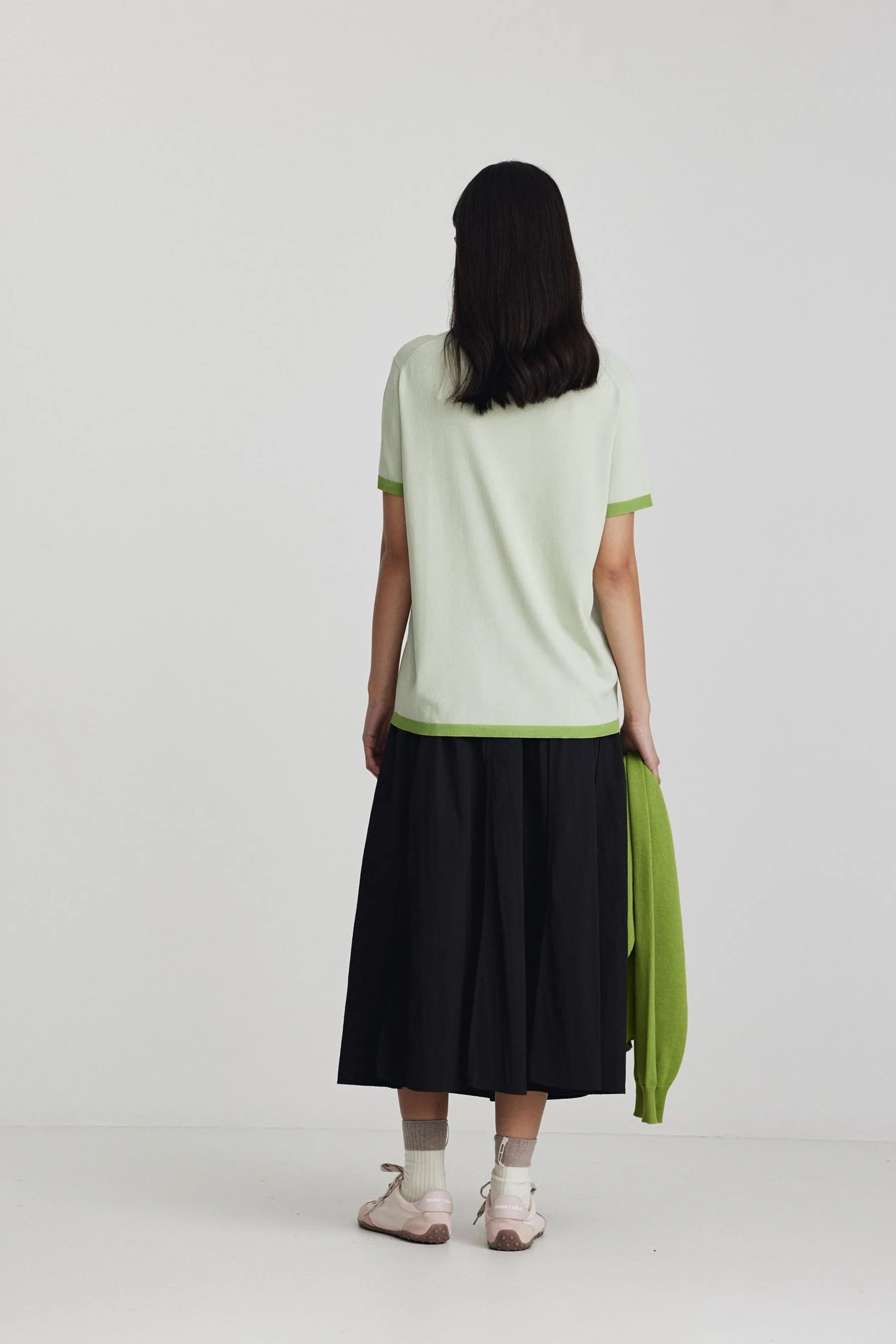 Ricochet - Florent Knit Tee - Mint + Apple