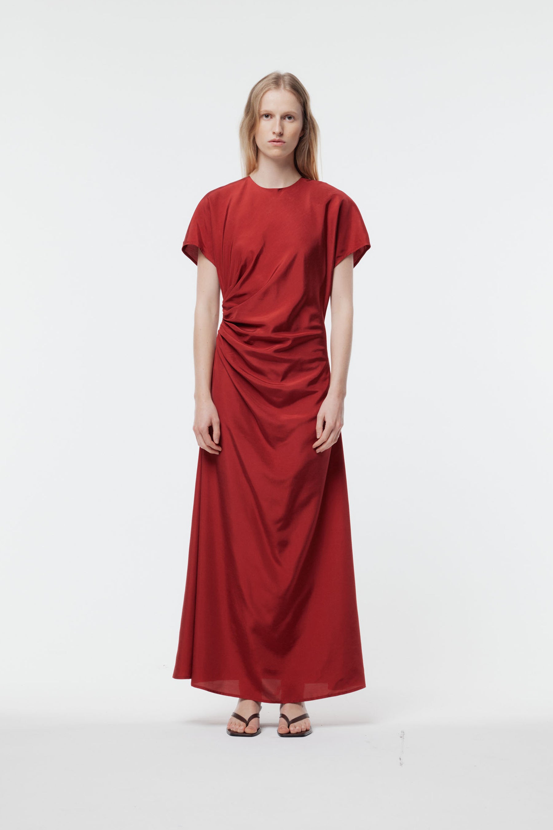 Gregory - Terra Dress Plain - Spring Red