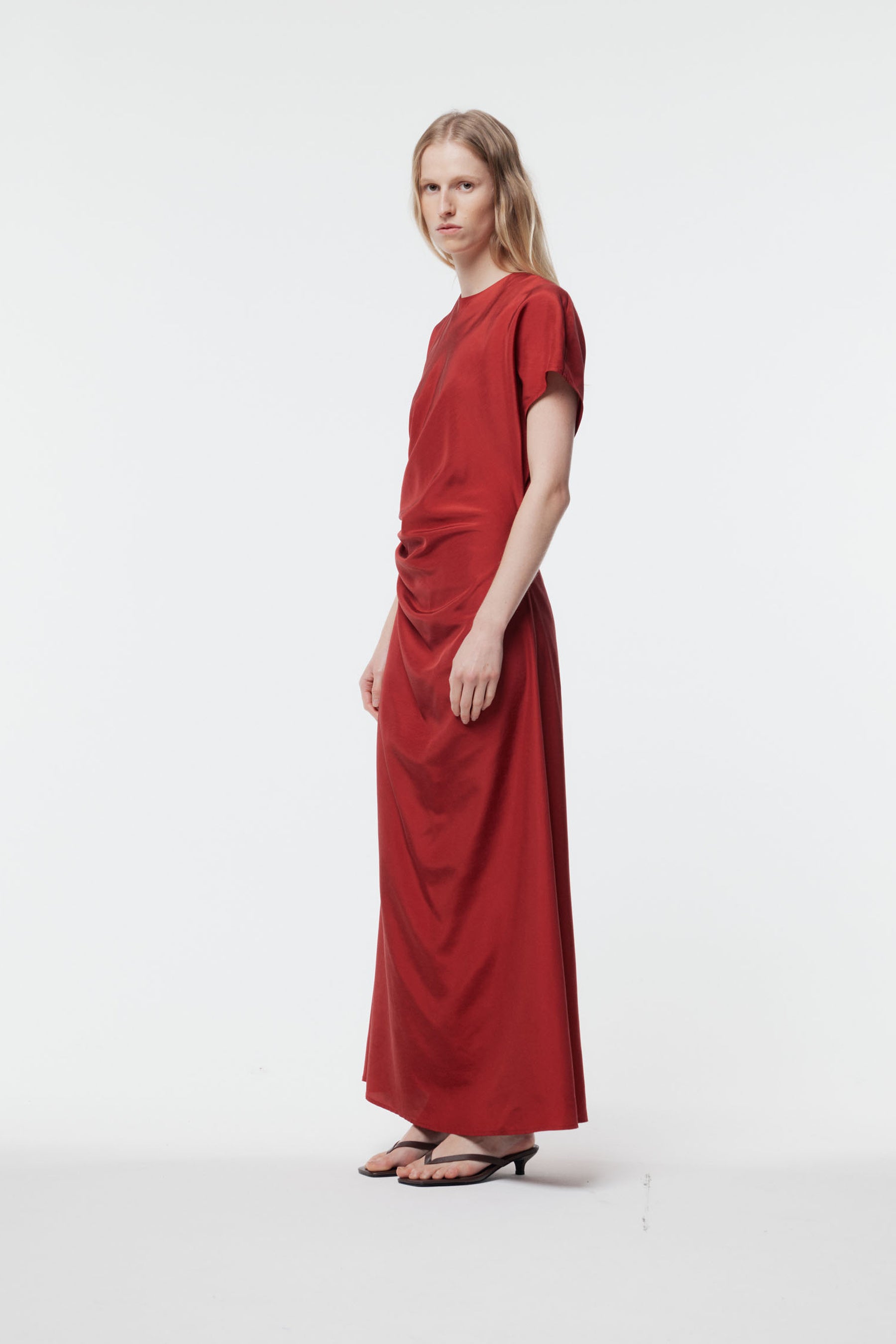 Gregory - Terra Dress Plain - Spring Red