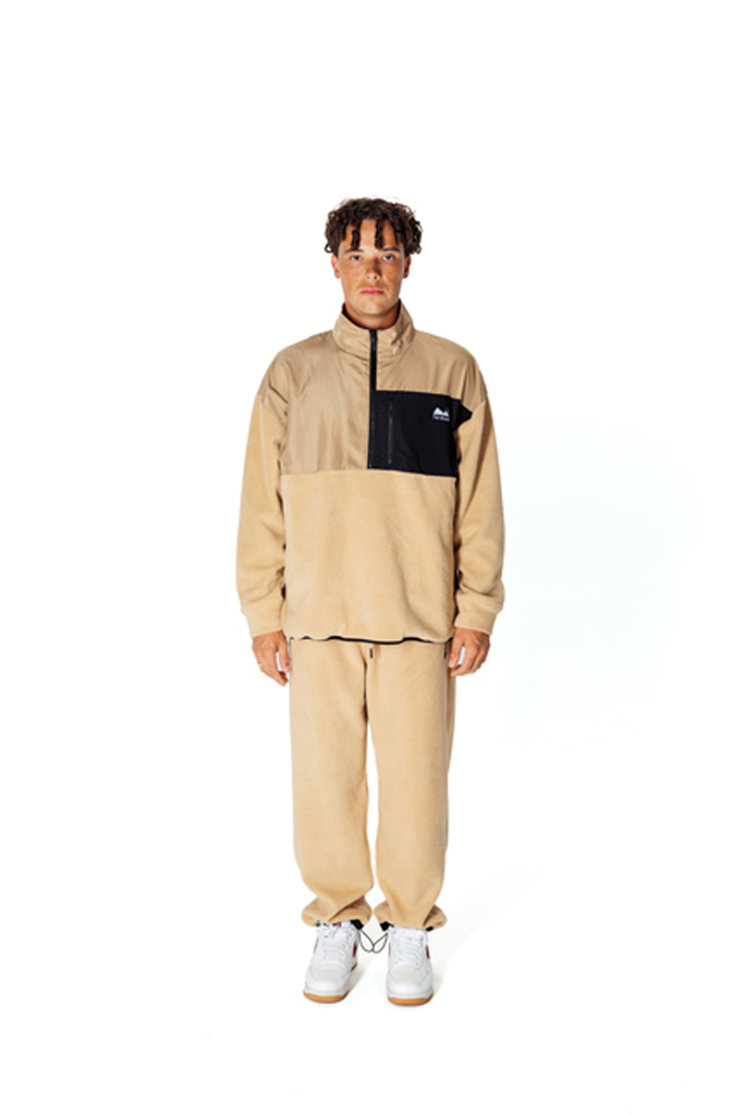 Taikan - Sherpa Jacket - Polar Fleece Half Zip - Beige