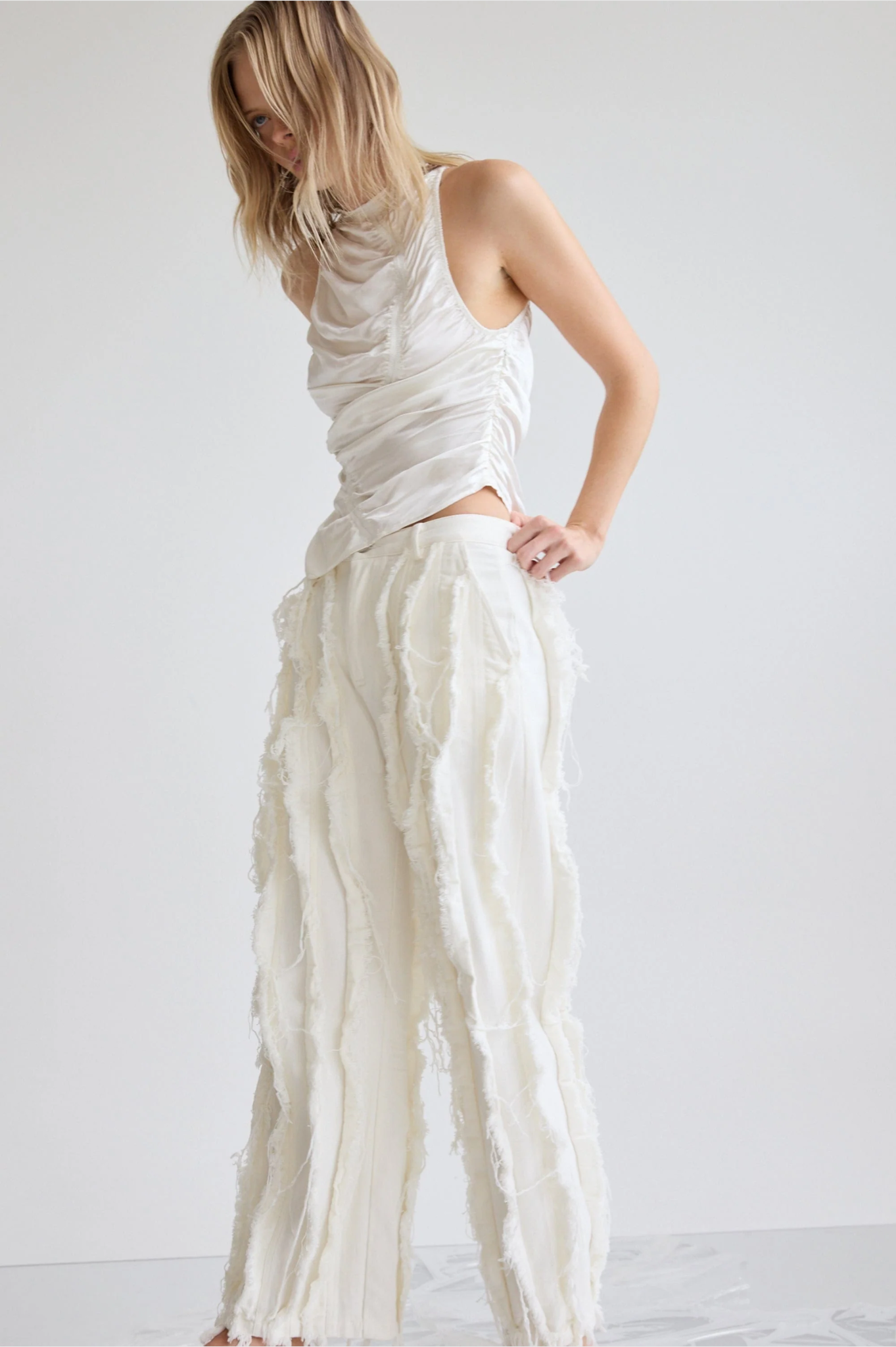 Third Form - Elemental Ruched Top - White