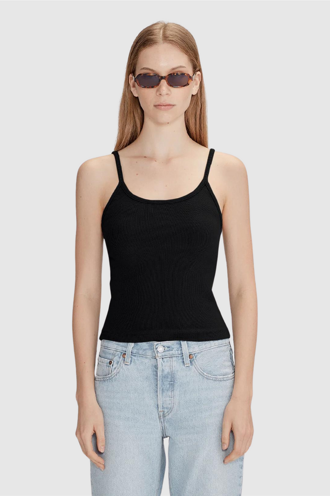 Commoners - Fitted Rib Cami - Black