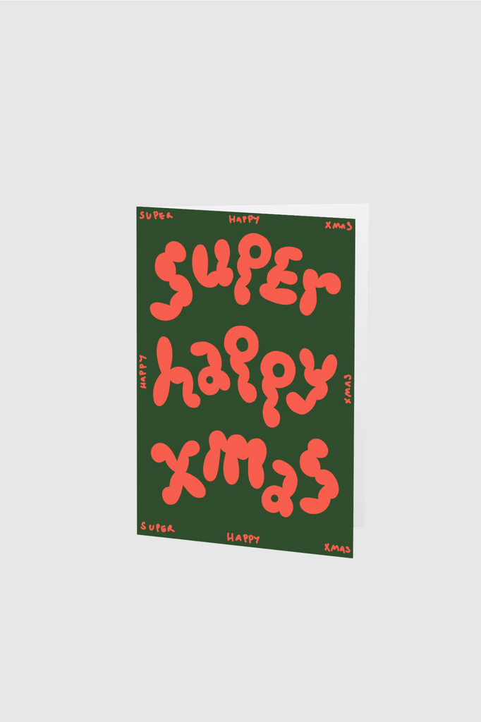 Wrap - Greeting Card - Super Happy Xmas