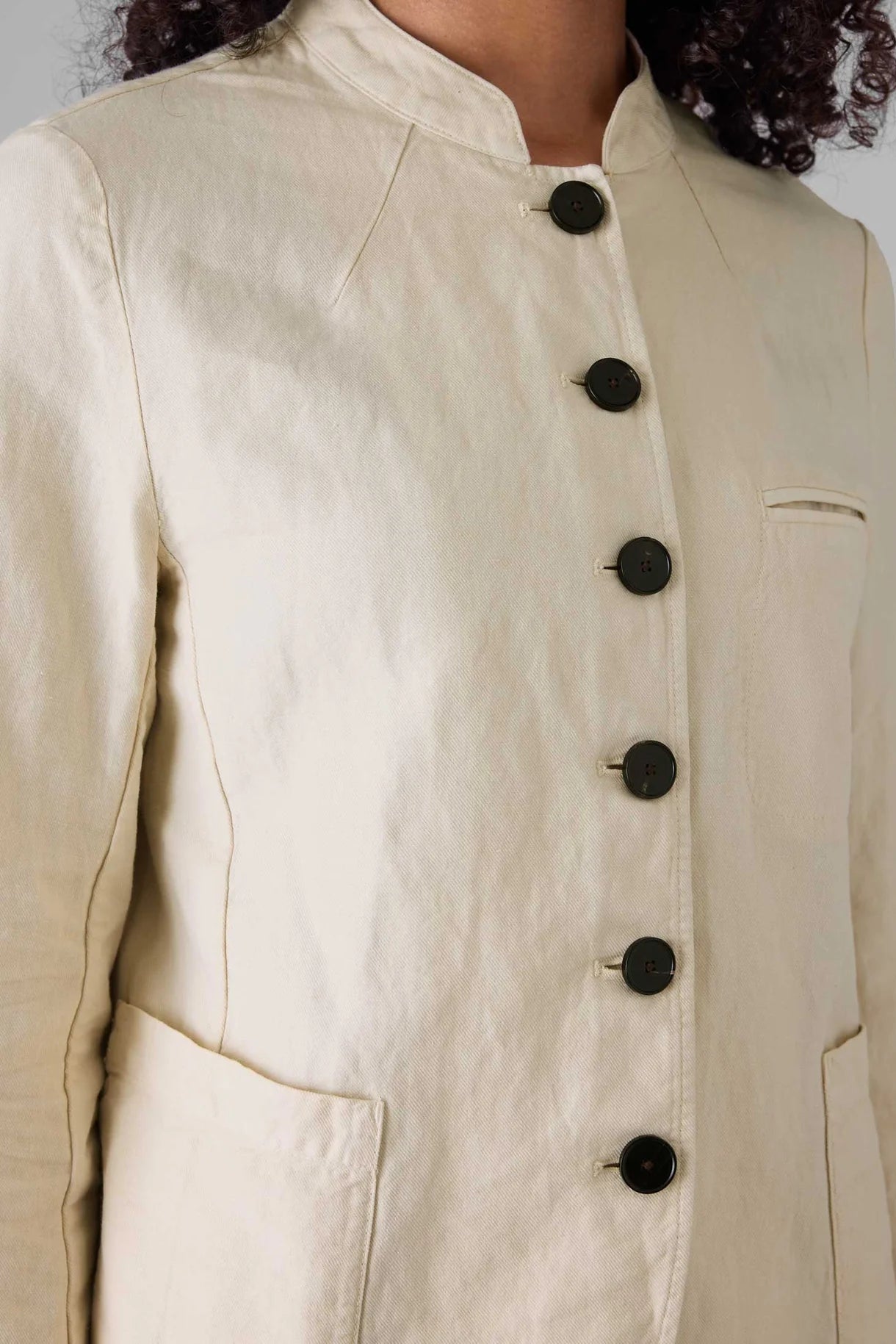 Toast - Garment Dyed Cotton Linen Neat Jacket - Parchment