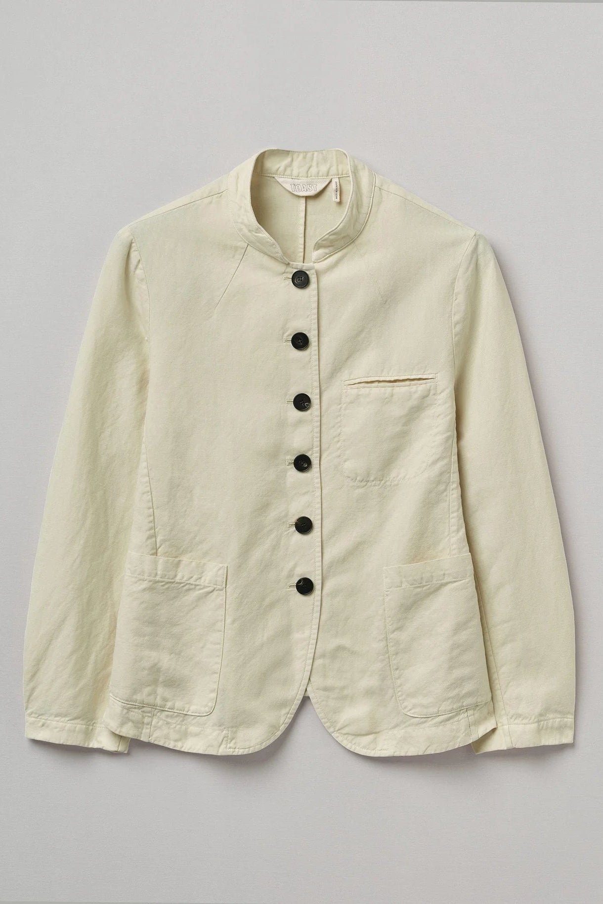 Toast - Garment Dyed Cotton Linen Neat Jacket - Parchment
