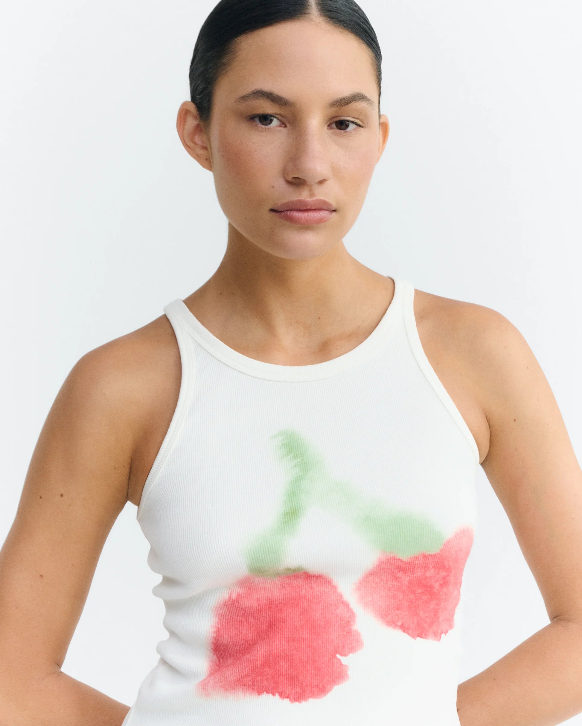 Thinking Mu - Harriet Top - Blurry Cherry