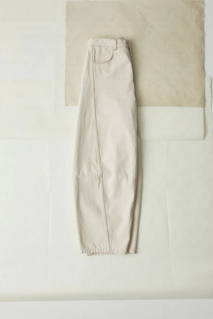 Toast - Sculptural Seamed Denim Trousers - Ecru