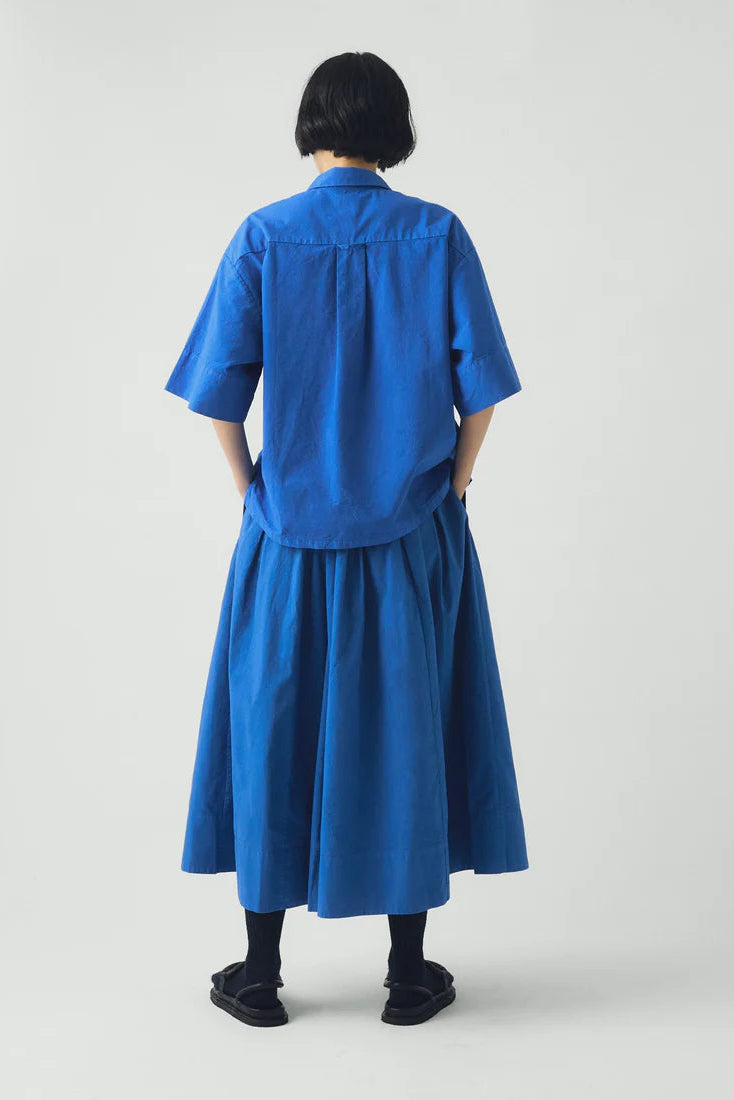 Toast - Cotton Linen Poplin Shirt  - Enamel Blue