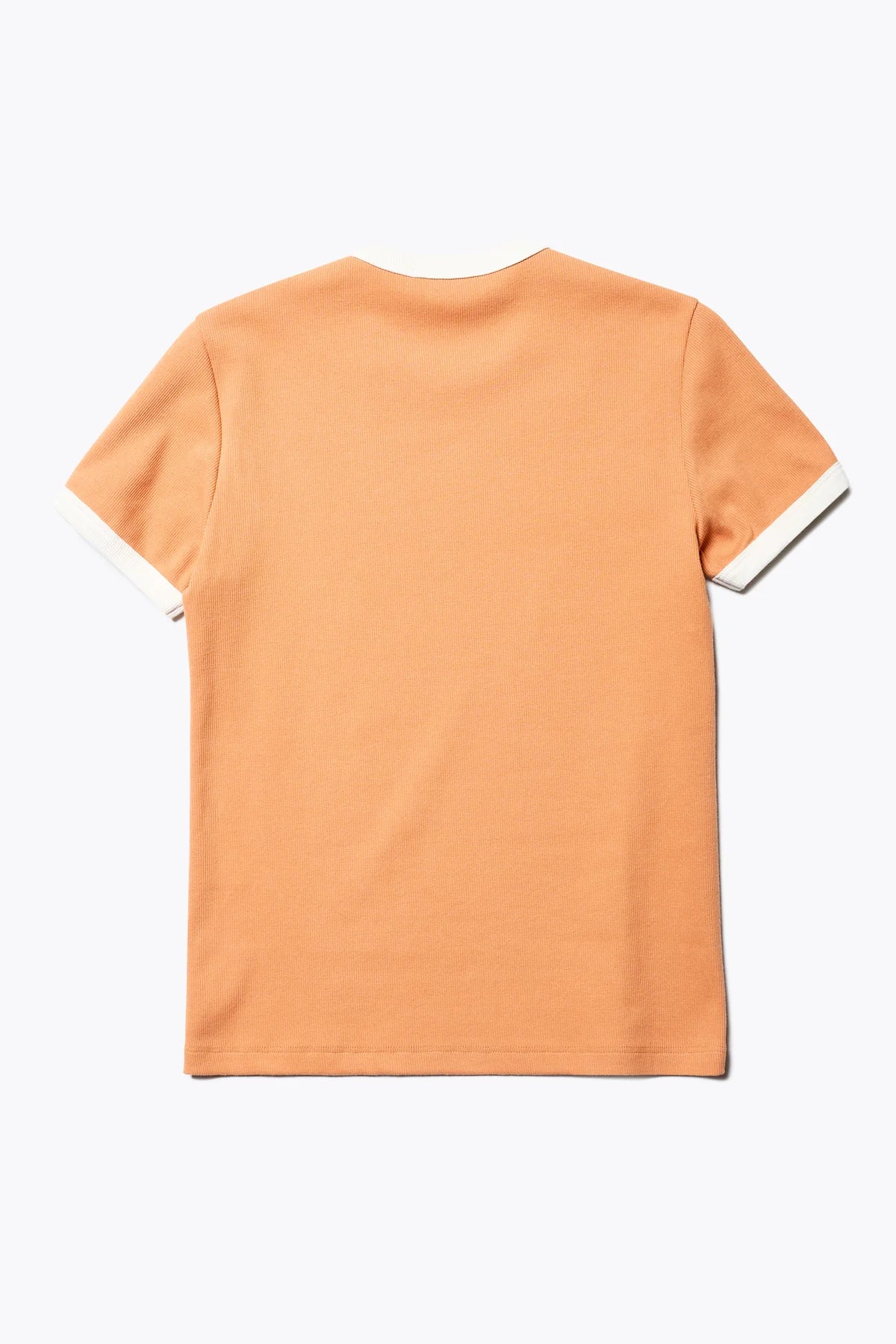 Kloke - Veil Rib Tee - Pastel Orange w Ecru Bind