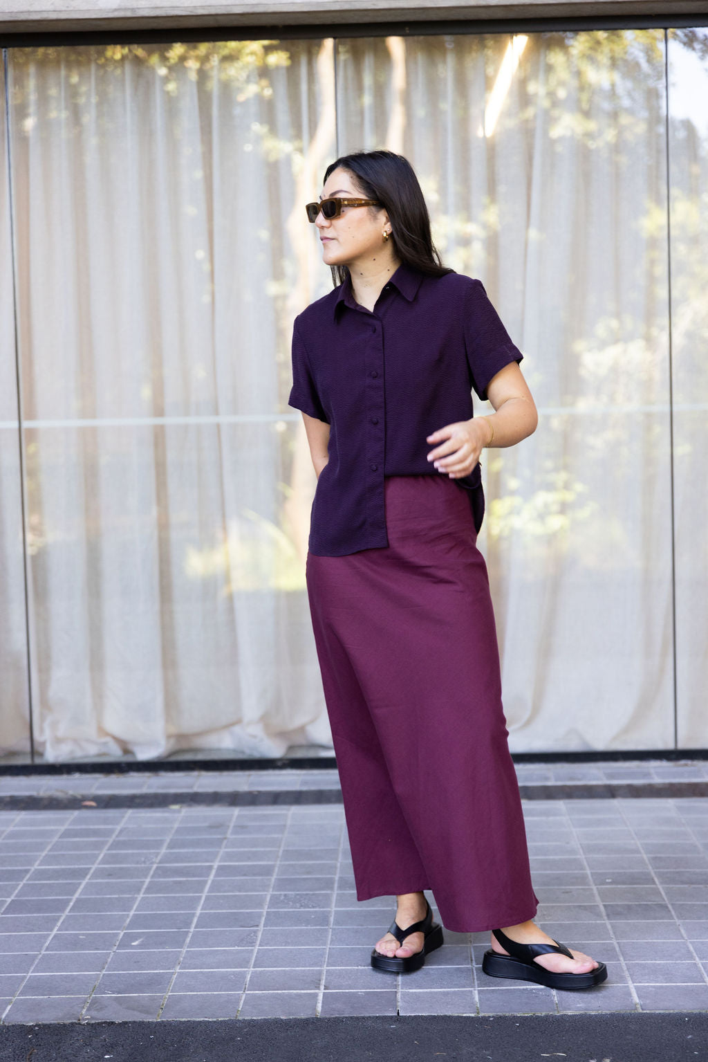 Annie - Sunday Blouse - Bordeaux