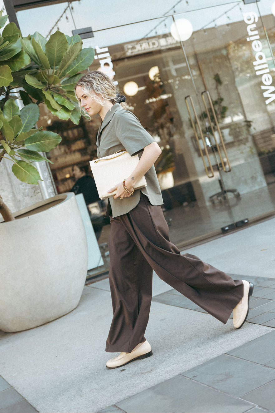 Annie - Soft Tailored Trouser - Cocoa