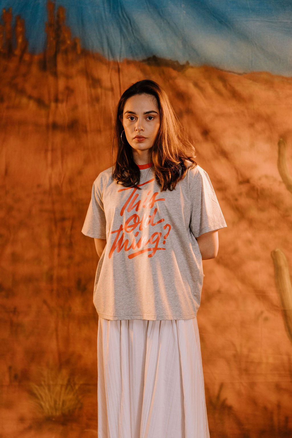 Annie - This Old Thing Tee - Grey/Red