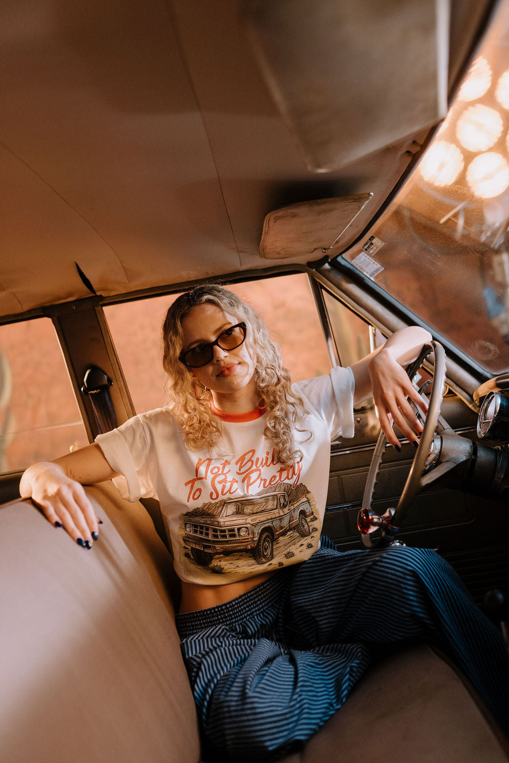 Annie - Not Built To Sit Pretty Tee - White