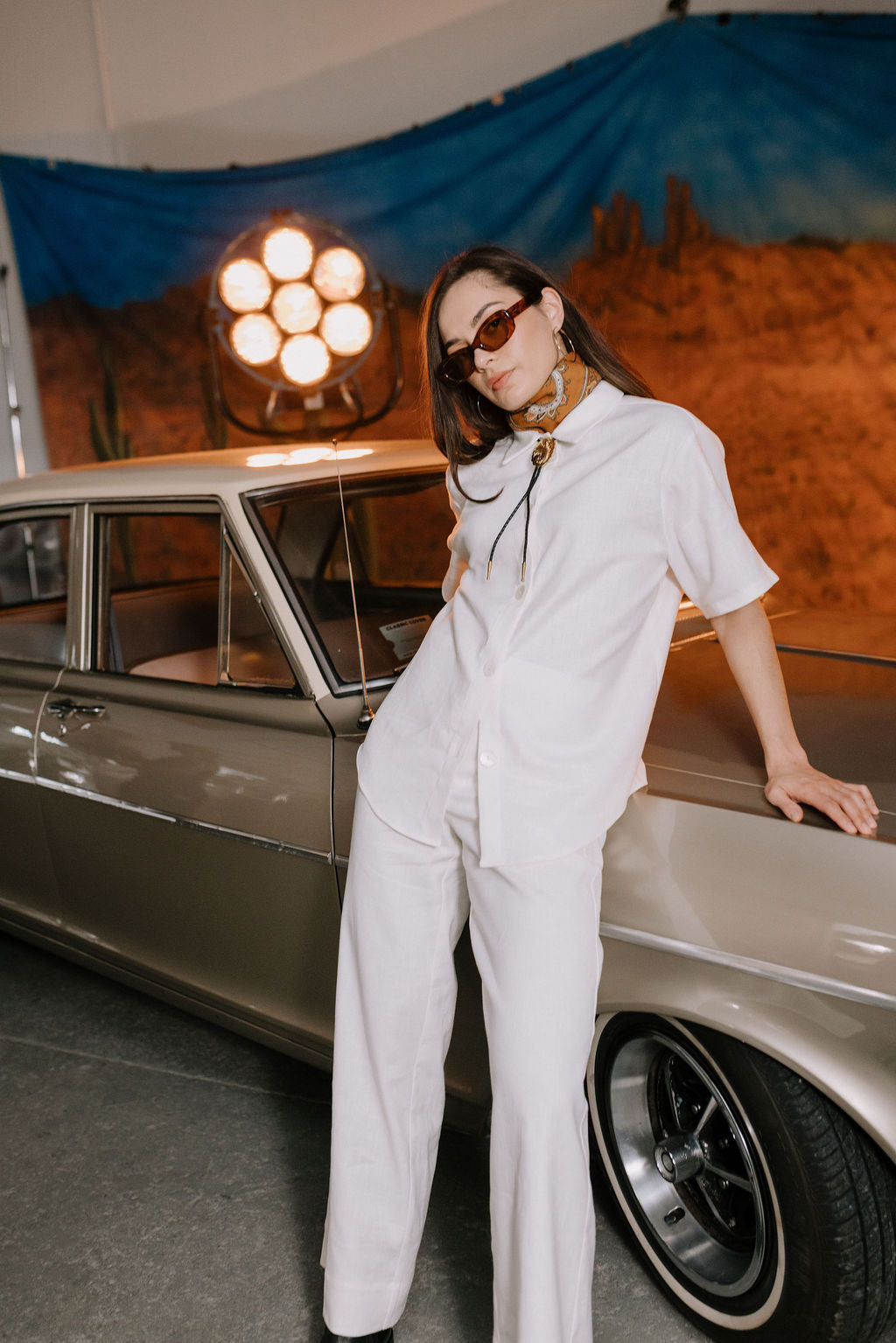 Annie - Harbor Pant - White Linen