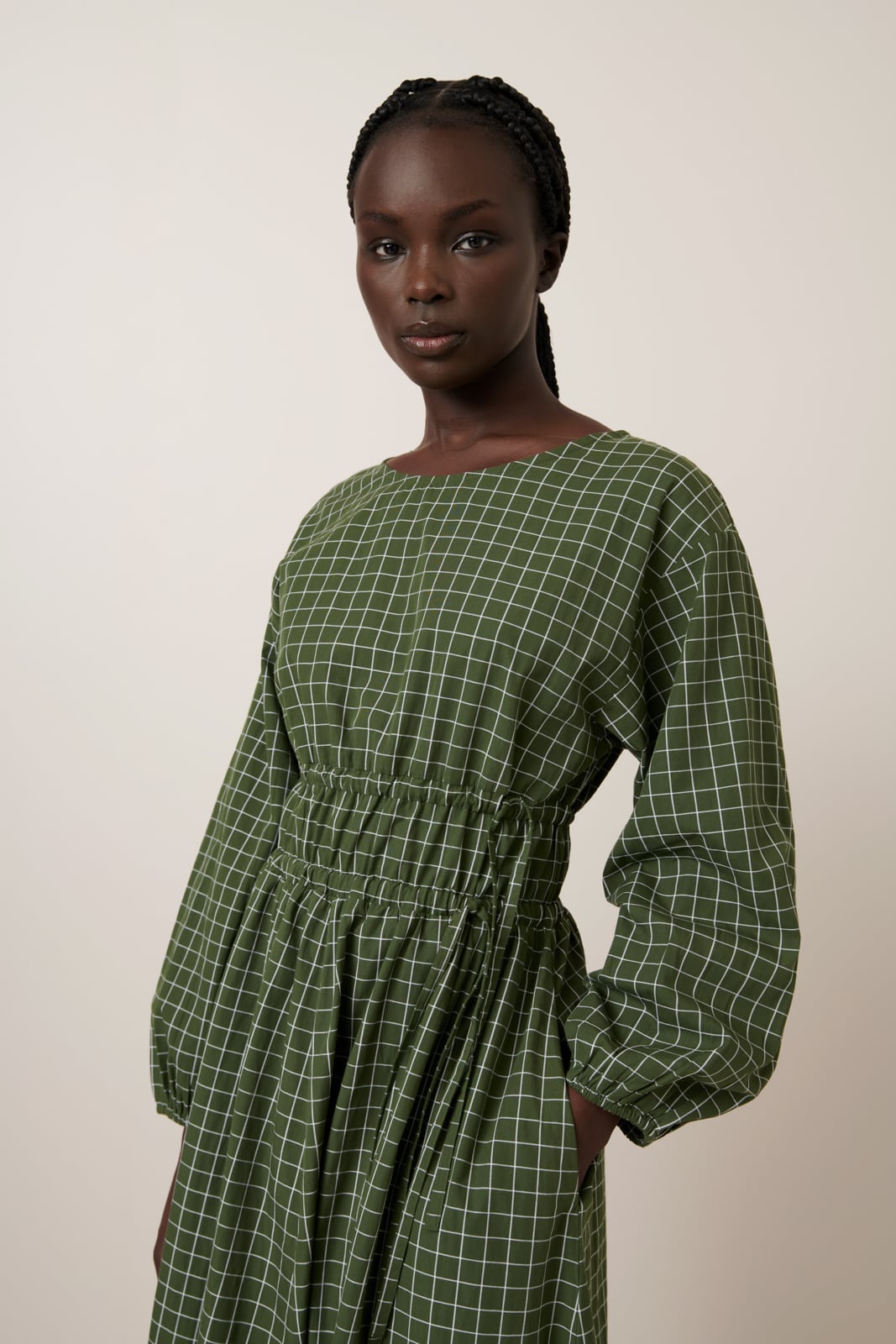 Kowtow - Aspen Dress - Forest Grid
