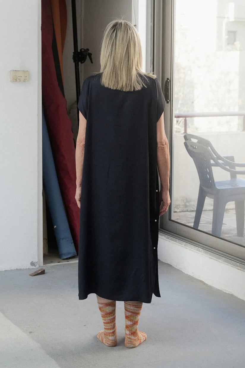 Baserange - Clavo Dress - Blue Black