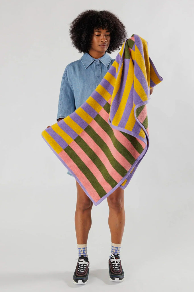 Baggu - Bath Towel - Sunset Quilt Stripe