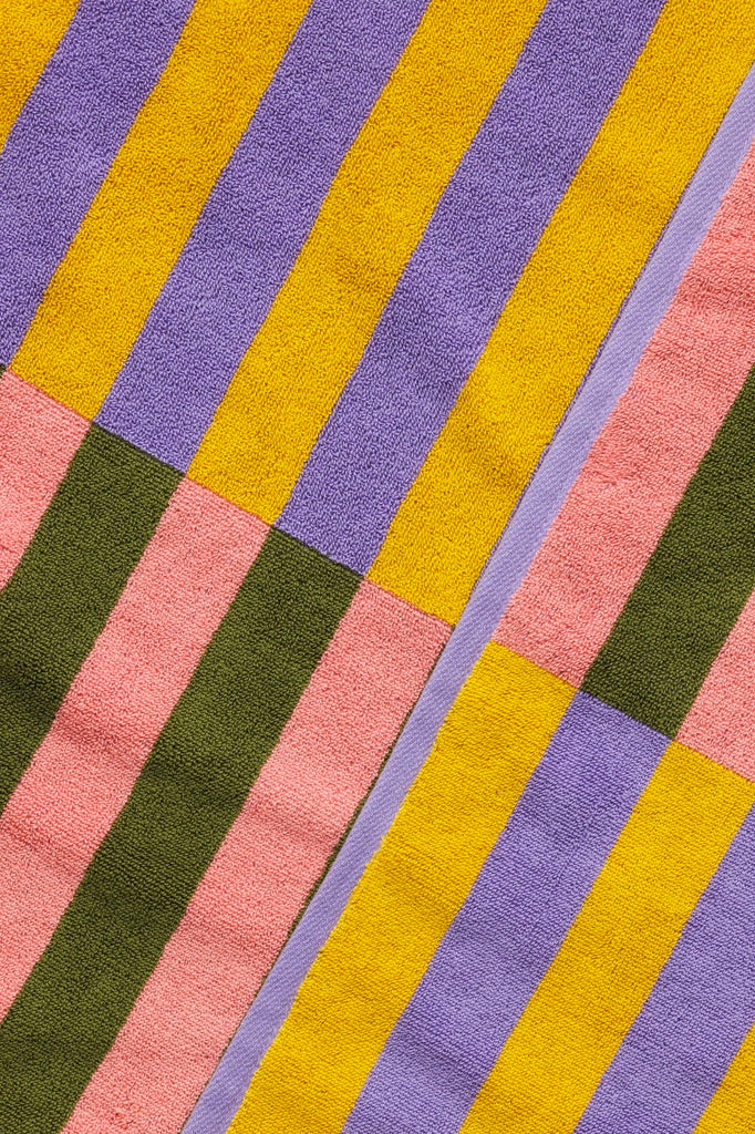 Baggu - Bath Towel - Sunset Quilt Stripe