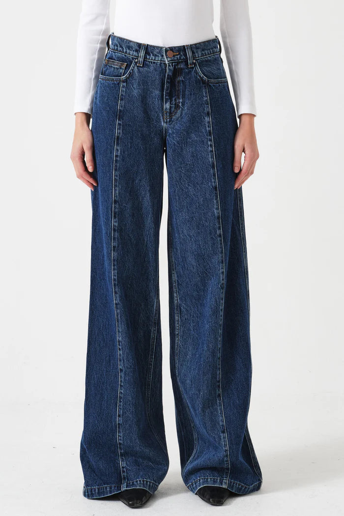 Seventy + Mochi - Bay Wide Leg Jean Two Tone - Phoenix