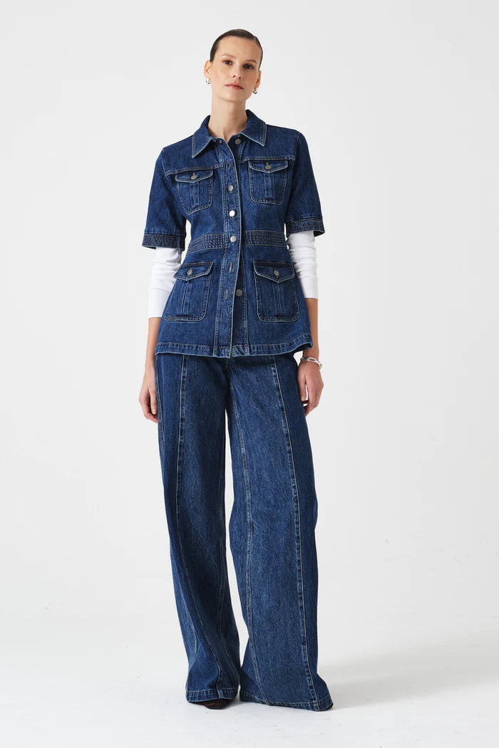 Seventy + Mochi - Bay Wide Leg Jean Two Tone - Phoenix