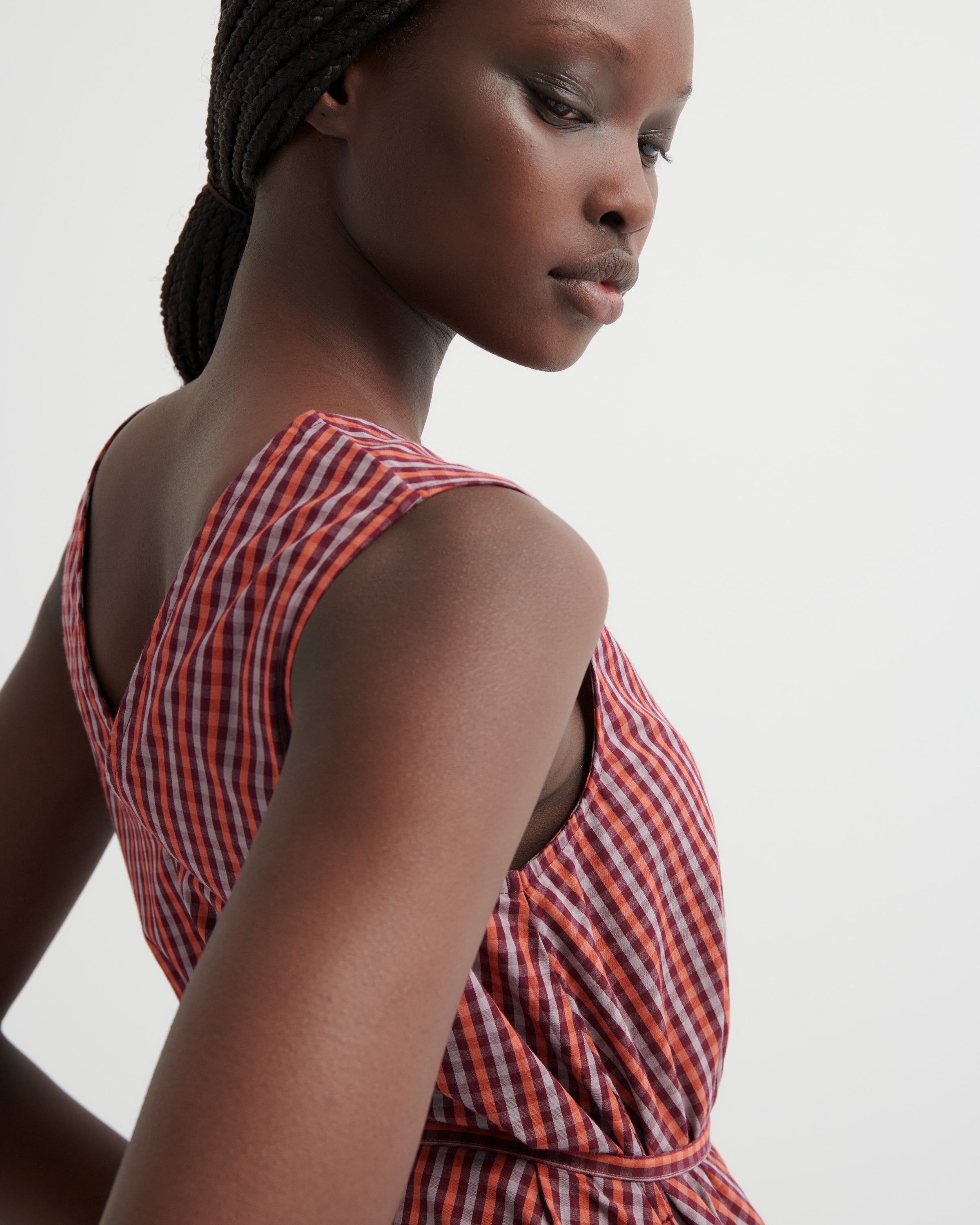 Kowtow - Belle Dress - Maroon Check