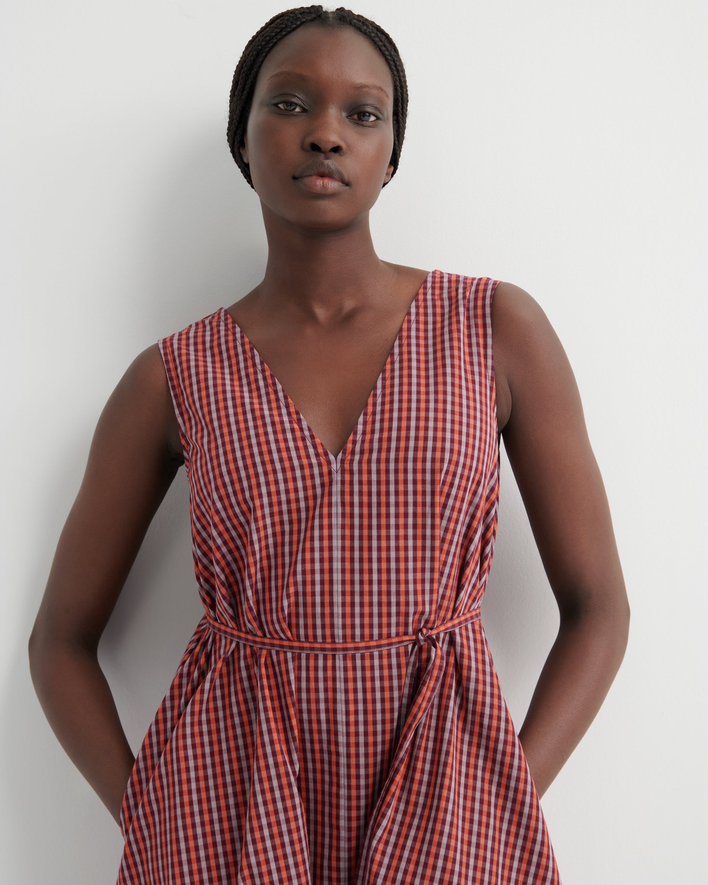 Kowtow - Belle Dress - Maroon Check