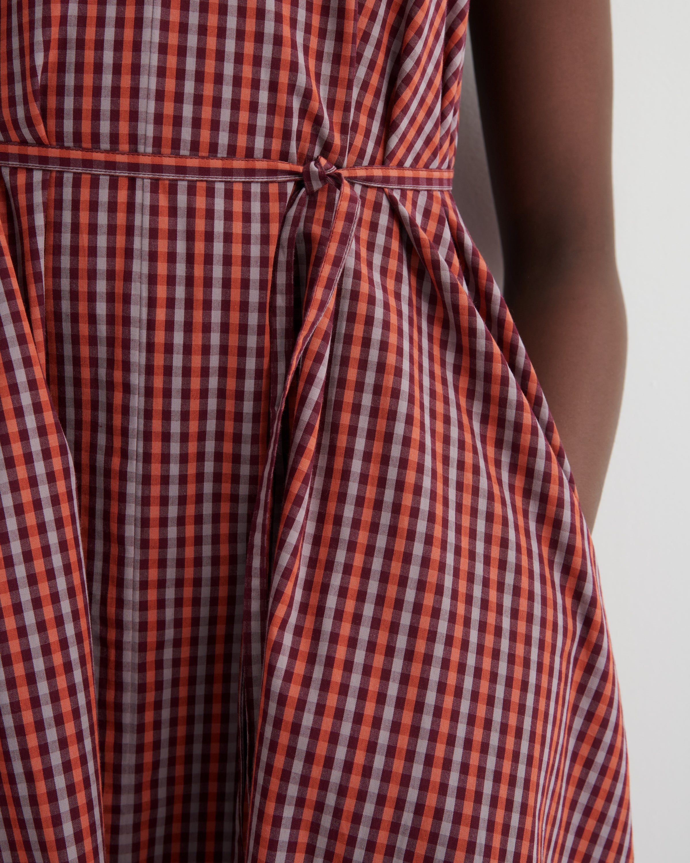 Kowtow - Belle Dress - Maroon Check