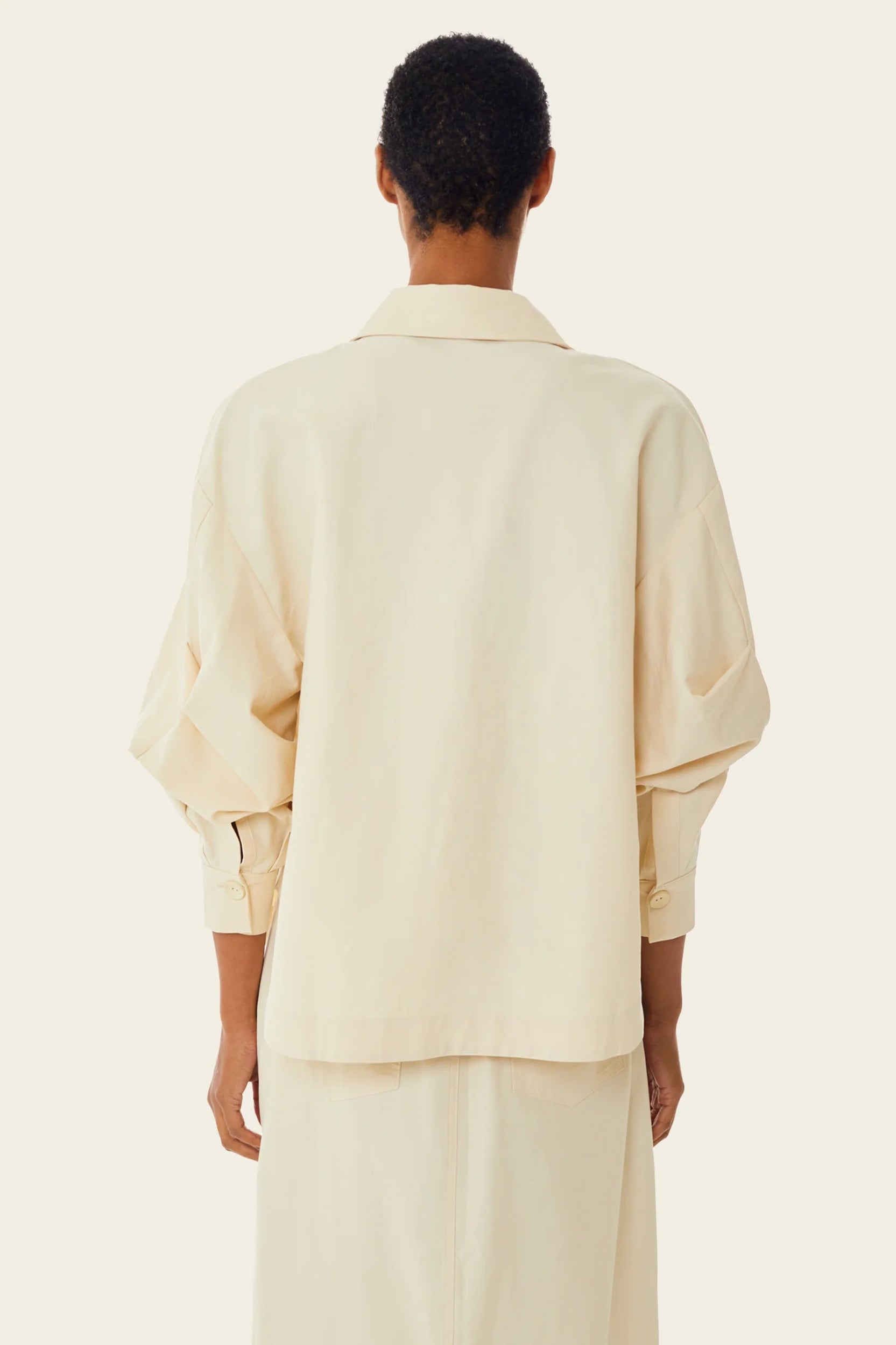 Find Me Now - Oversized Cargo Button Down - Antique White