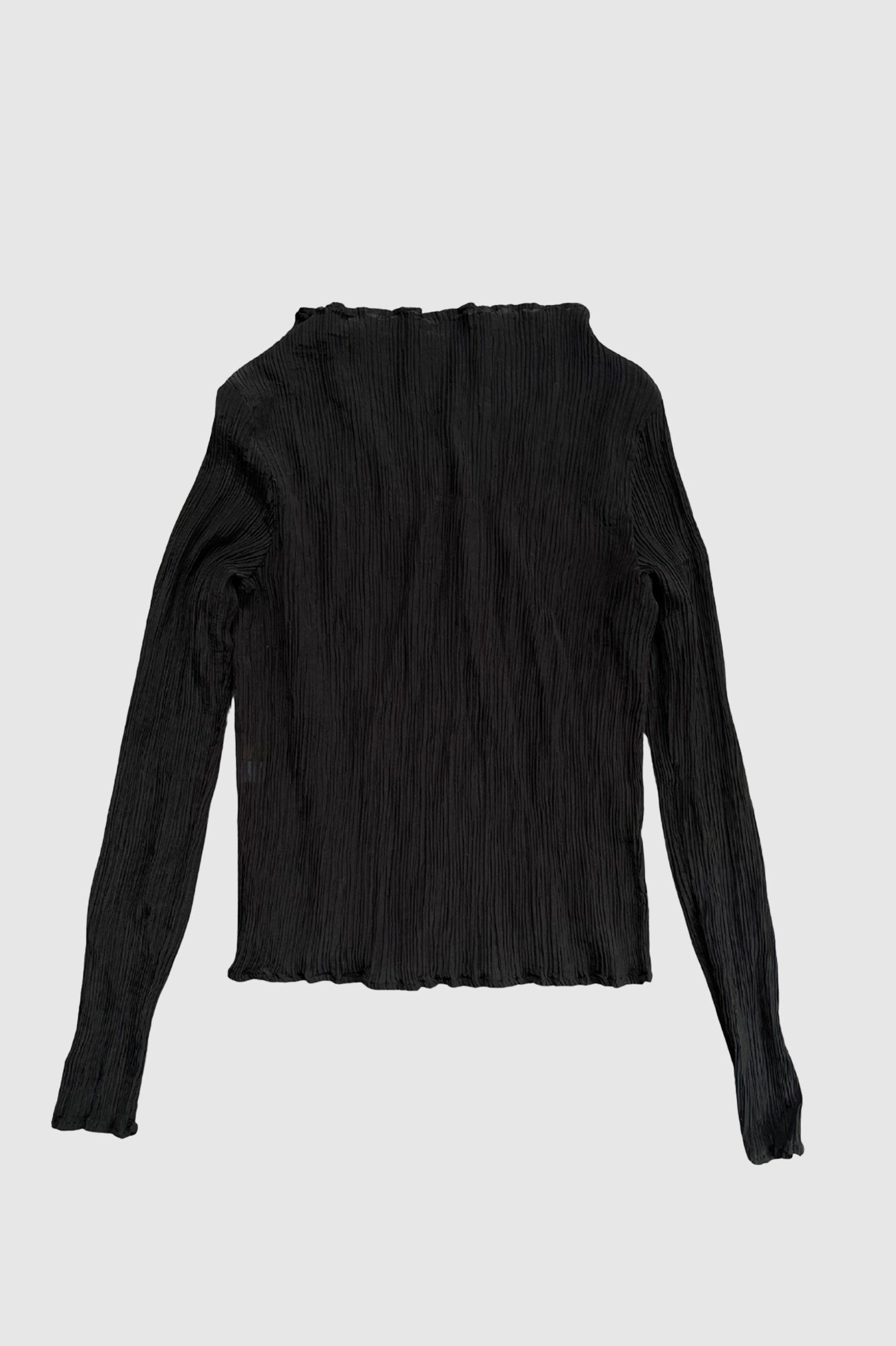 Oosterom - Crinkle Silk Skivvy - Black