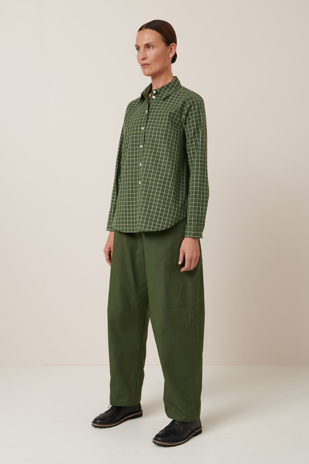 Kowtow - Daily Shirt - Forest Grid