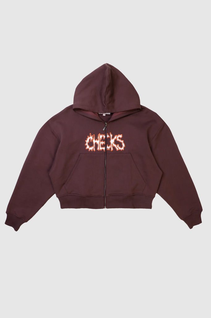Checks Downtown - Electric Cropped Hoodie