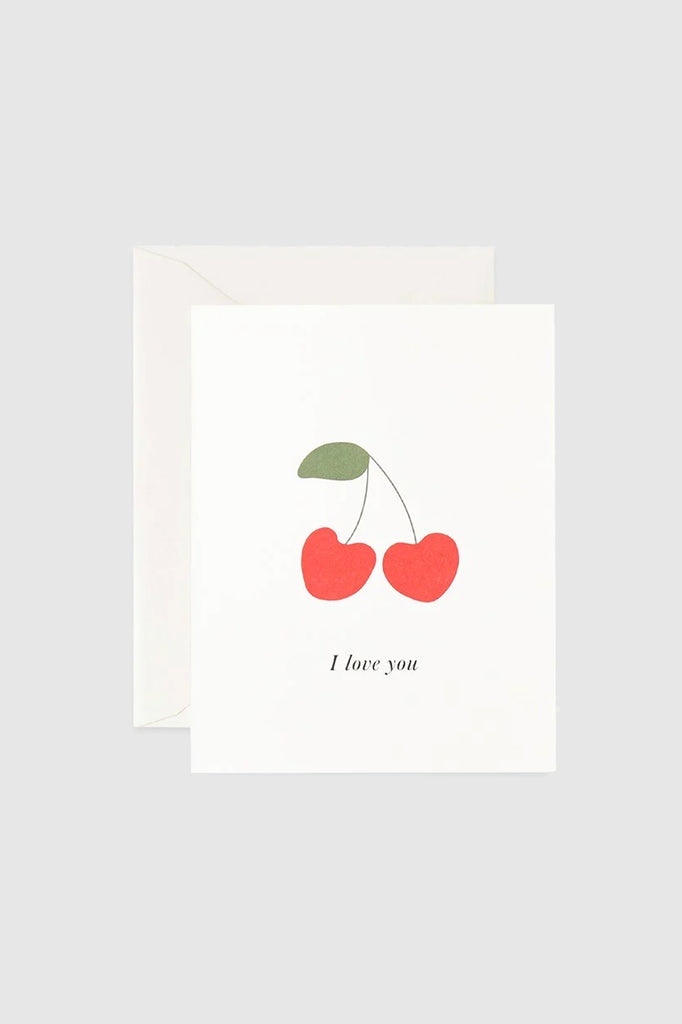 Father Rabbit - I Love You Cherries Card