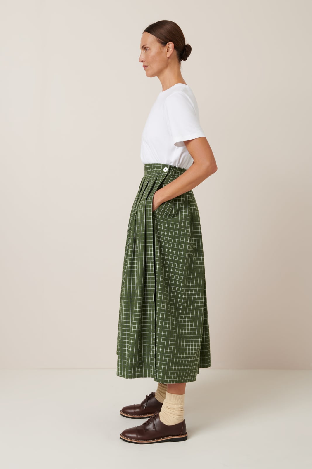 Kowtow - Flora Skirt - Forest Grid