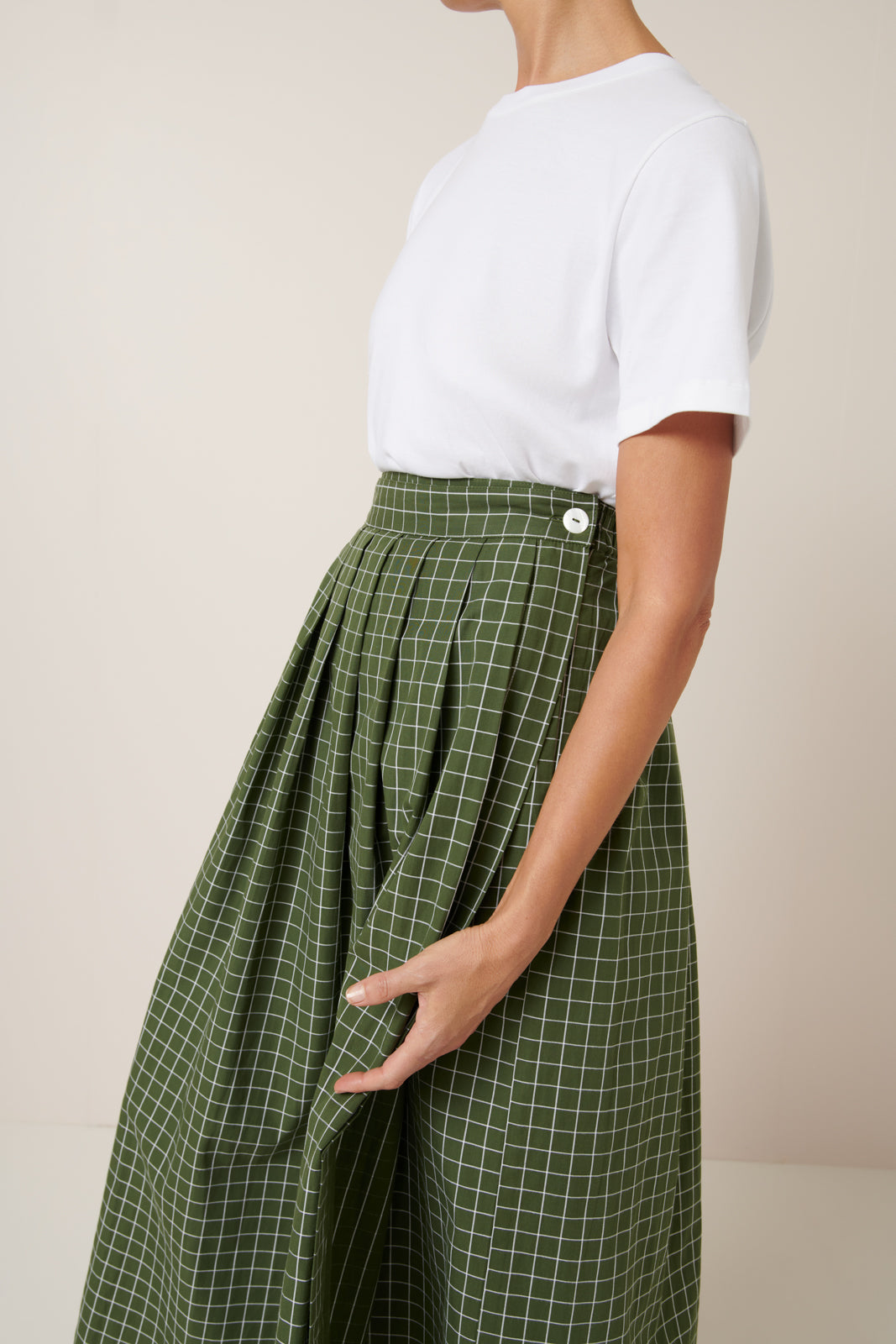 Kowtow - Flora Skirt - Forest Grid