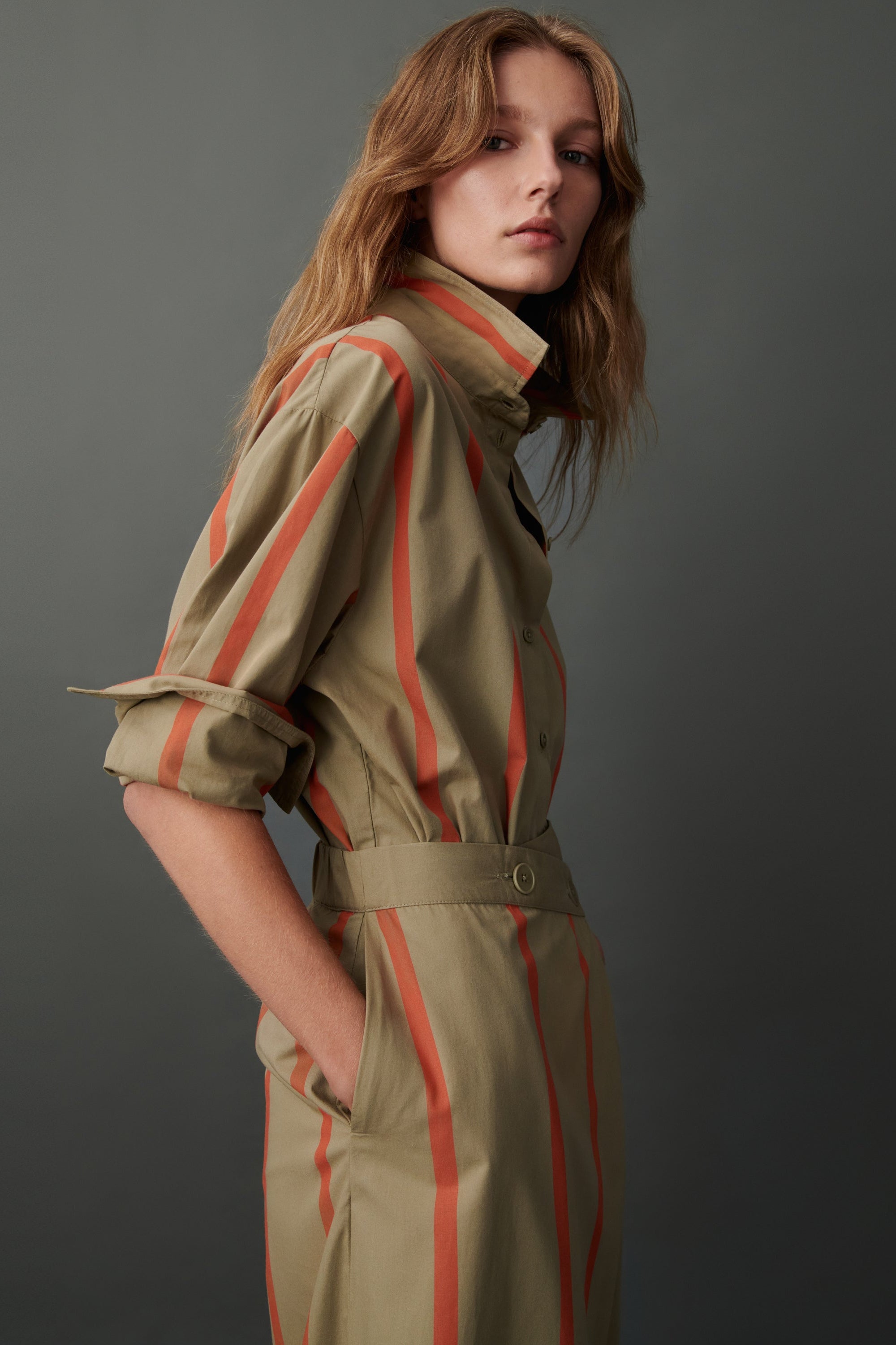 Kowtow - Maker Shirt - Nasturtium Stripe