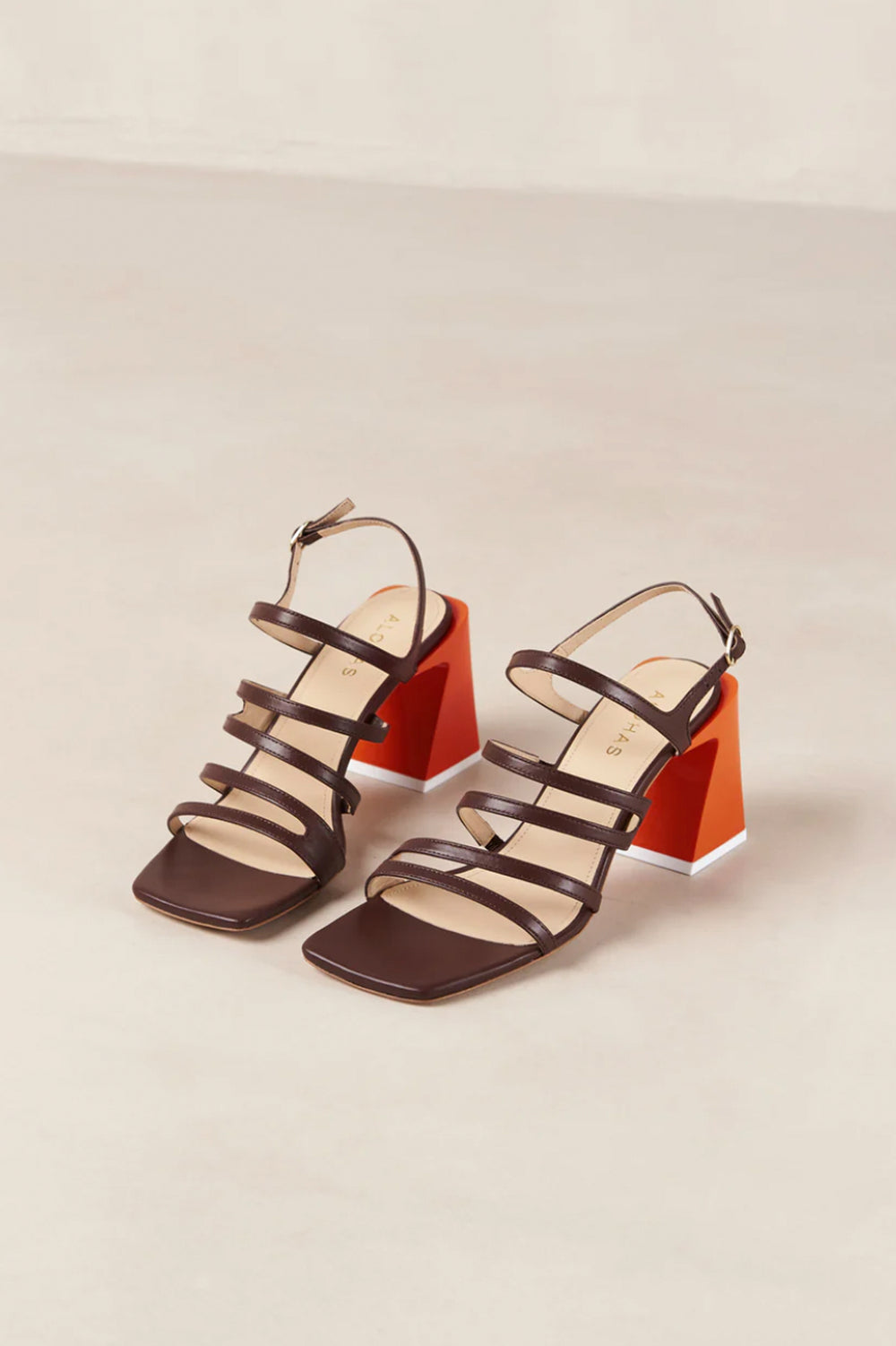 Shop Alohas Aubrey Leather Sandals Brown Online Found Store