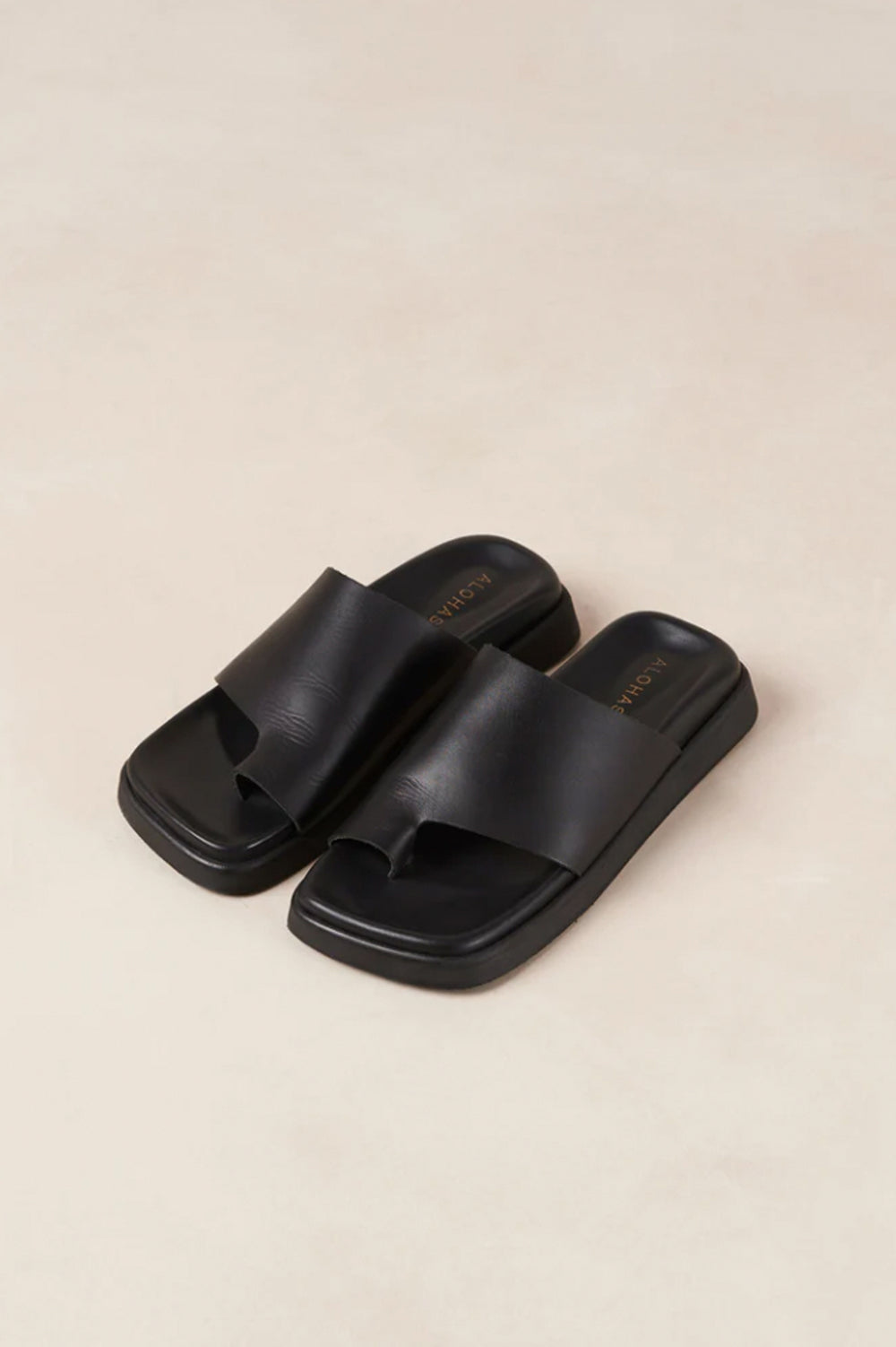 Alohas Toe Ring Flop Black