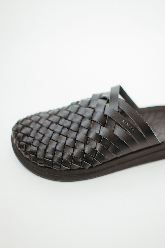 Malibu Sandals - Colony Mule Vegan Leather Eva Rubber - Black
