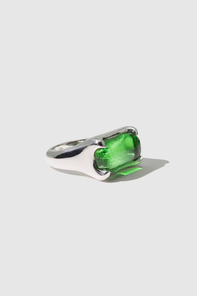 CLED - Prism Ring - Sterling Silver  - Green Forest