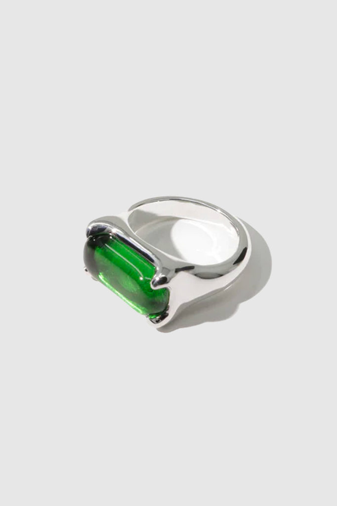 CLED - Prism Ring - Sterling Silver  - Green Forest