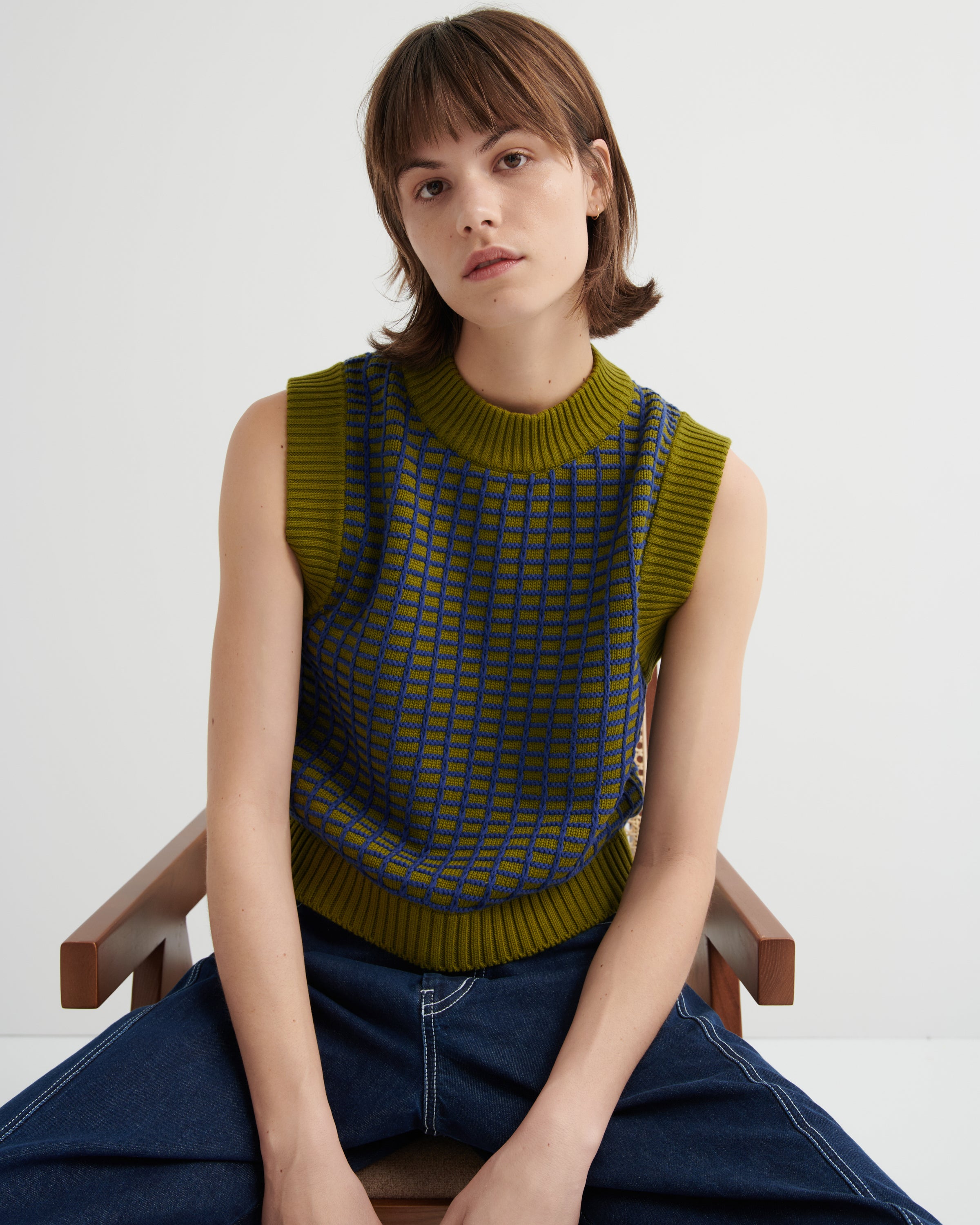 Kowtow - Grid Vest - Field