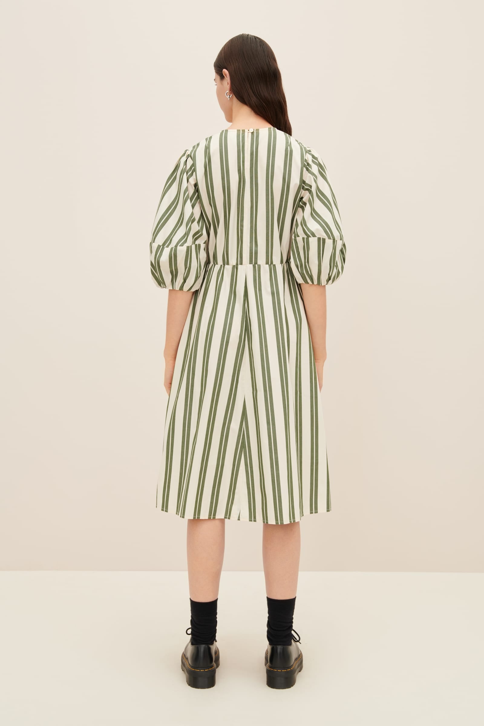 Kowtow - Joan Dress - Forest Stripe