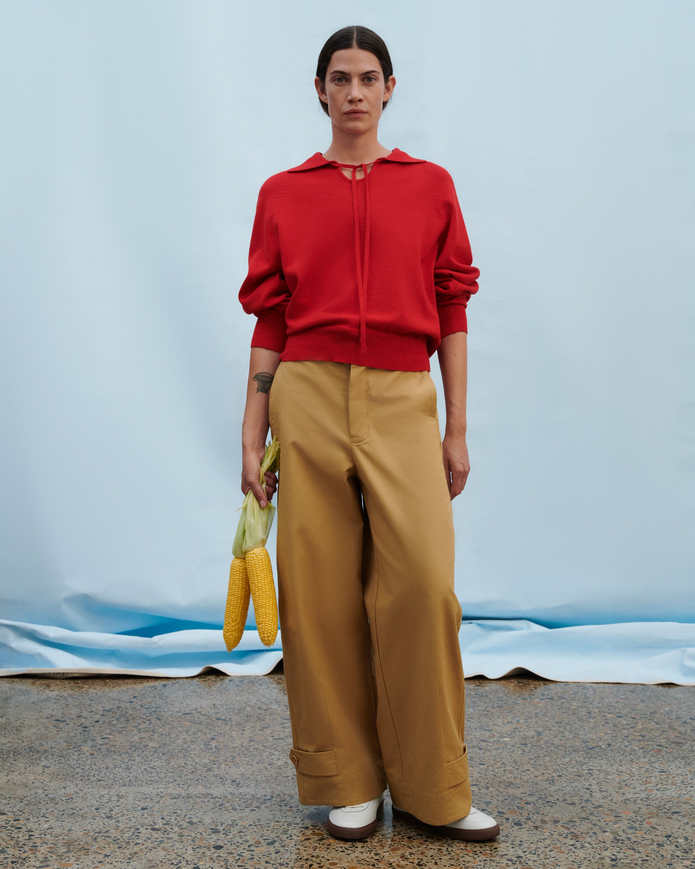 Kowtow - Keyhole Jumper - Poppy Red