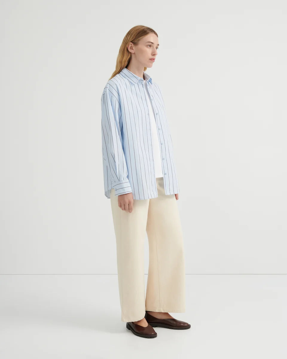 Kowtow - Maker Shirt - Cloud Stripe