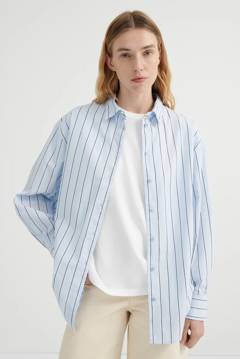 Kowtow - Maker Shirt - Cloud Stripe