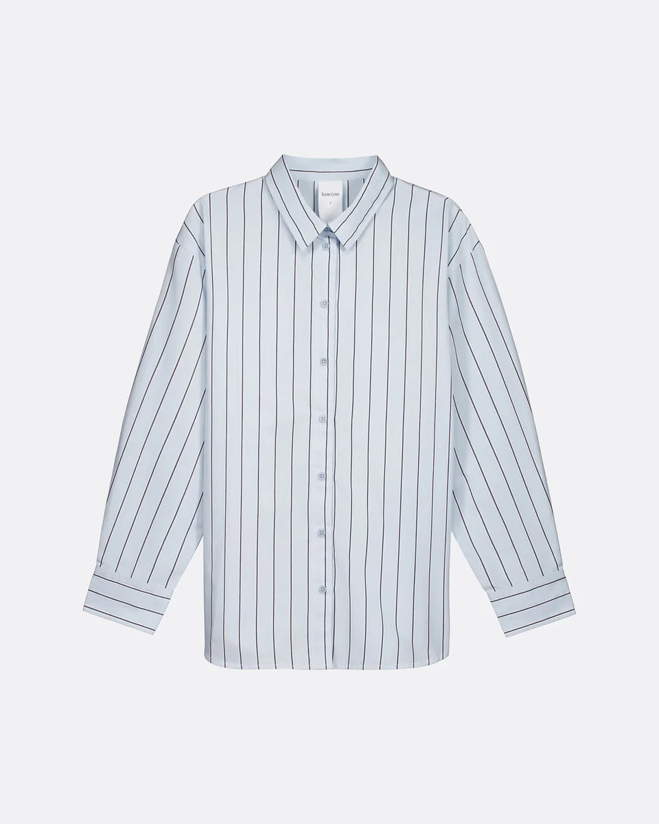 Kowtow - Maker Shirt - Cloud Stripe