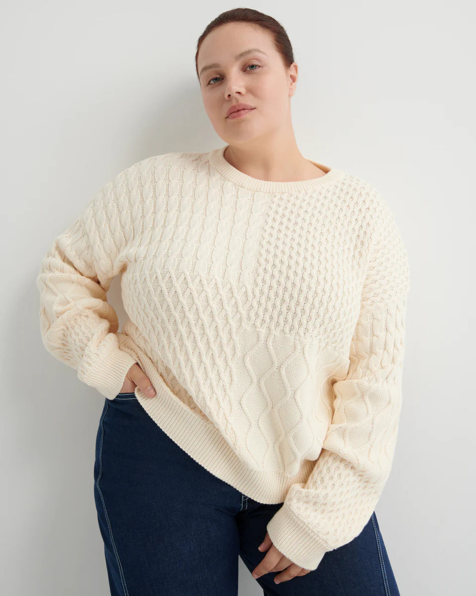 Kowtow - Patchwork Jumper - Chalk